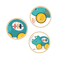 Scandinavian Baby Pull Along Dinosaur