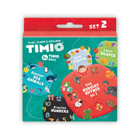 TIMIO Disc Set 2 - Numbers, Nursery Rhymes, Sea Animals, Shapes and Fruits