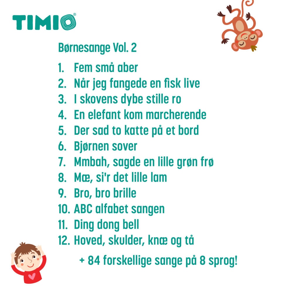 TIMIO Disc Set 2 - Numbers, Nursery Rhymes, Sea Animals, Shapes and Fruits