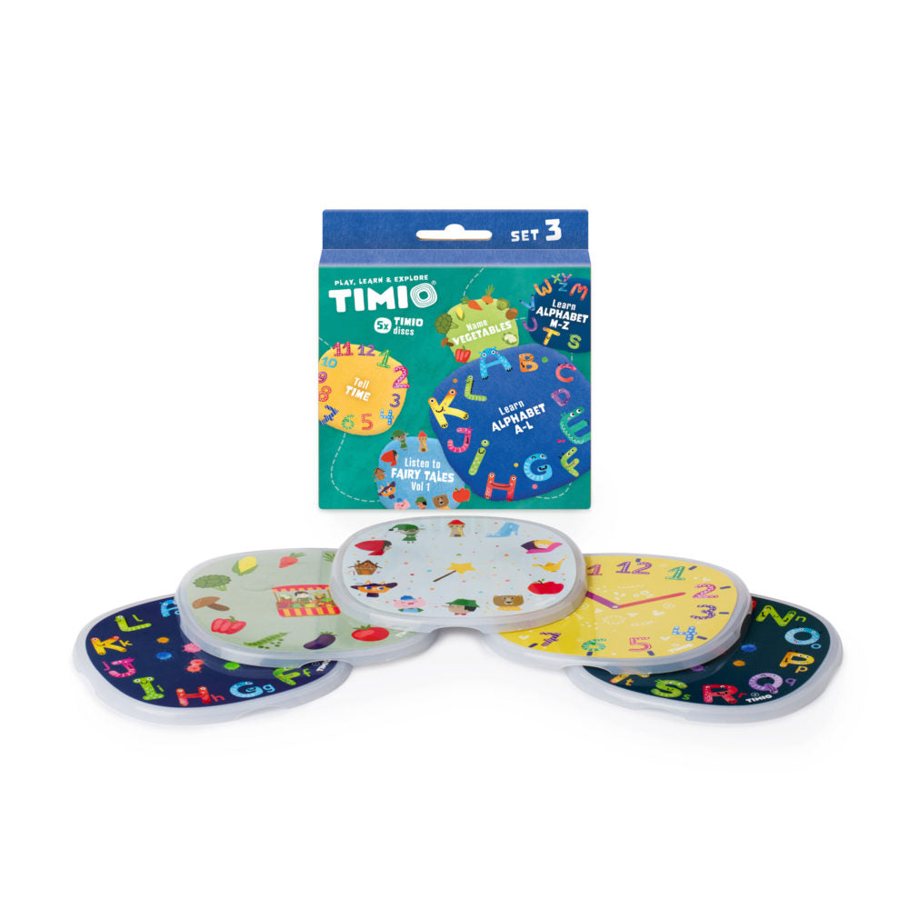 TIMIO Disc Set 3 - Fairy Tales, Time, Vegetables, Alphabet A-L and Alphabet M-Z