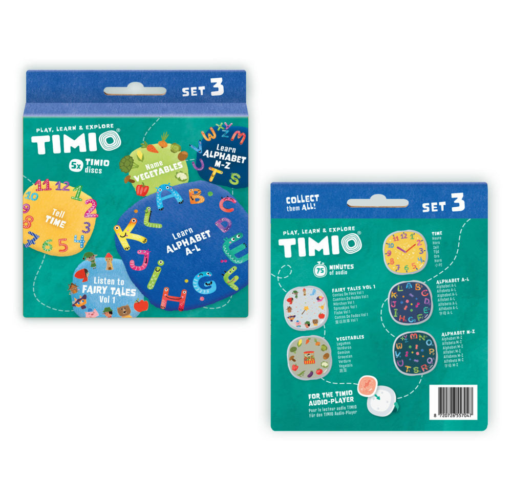 TIMIO Disc Set 3 - Fairy Tales, Time, Vegetables, Alphabet A-L and Alphabet M-Z
