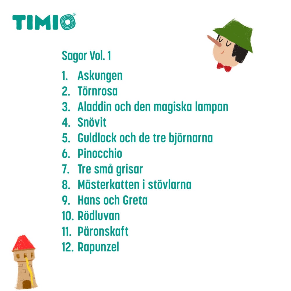 TIMIO Disc Set 3 - Fairy Tales, Time, Vegetables, Alphabet A-L and Alphabet M-Z