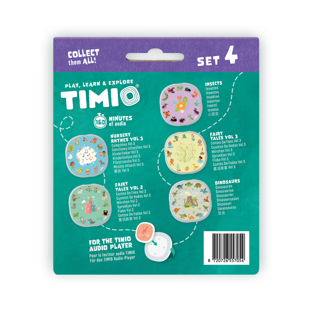 TIMIO Disc Set 4 - Nursery Rhymes, Fairy Tales, Dinosaurs and Small Insects