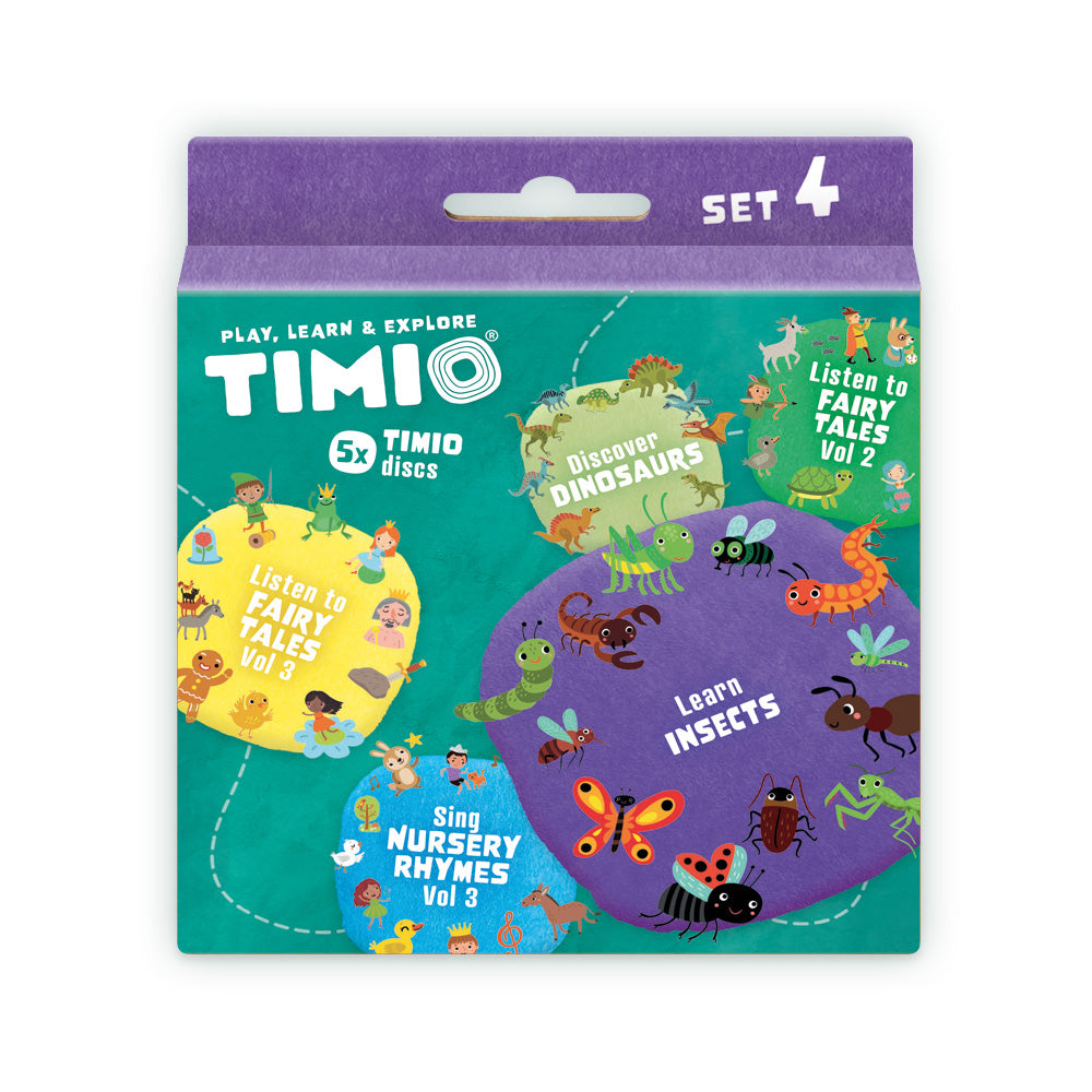 TIMIO Disc Set 4 - Nursery Rhymes, Fairy Tales, Dinosaurs and Small Insects
