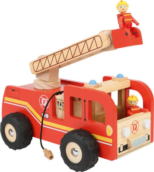 small foot Brandbil med skivspelare Stege | Trä