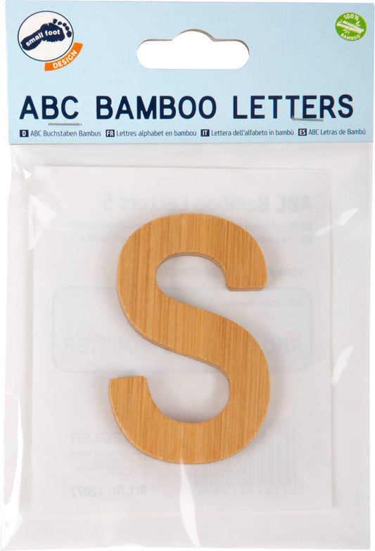 small foot ABC bokstäver bambu S | brev tåg | trä