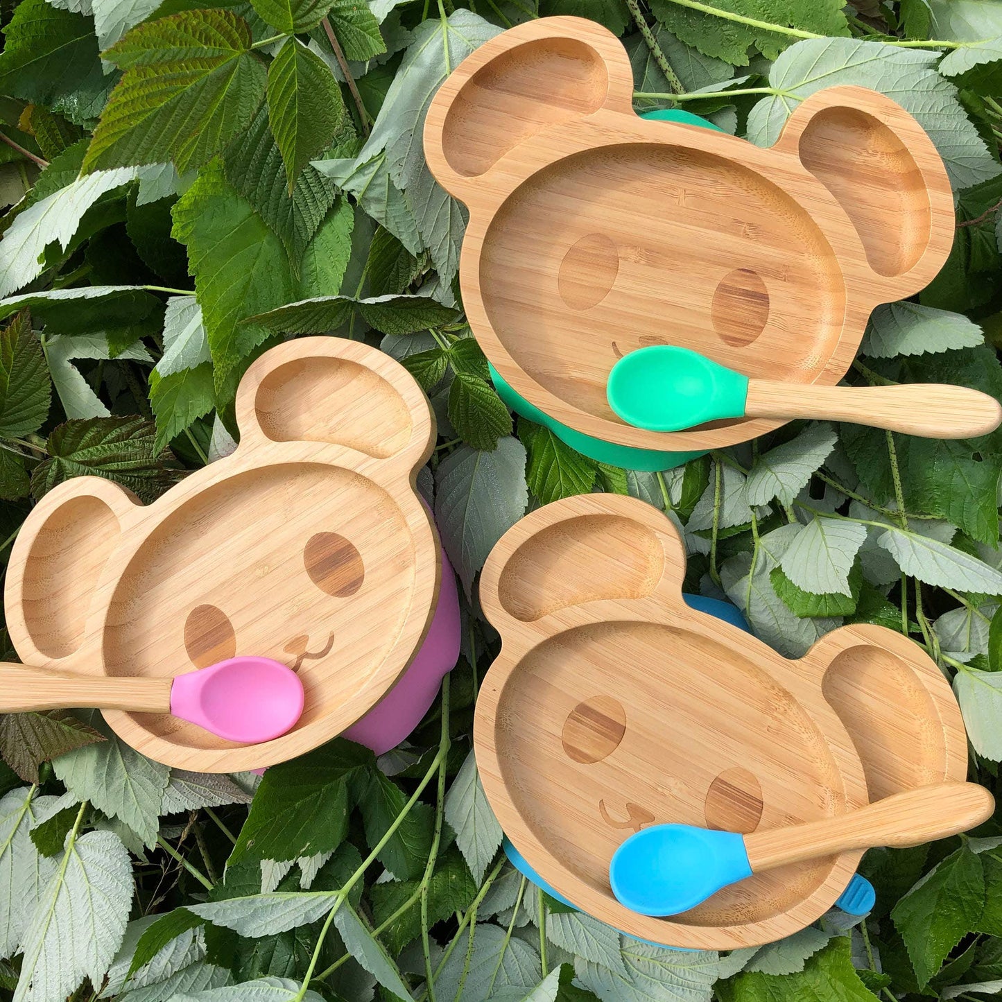 Barn Bambu Porslin Mus Rosa