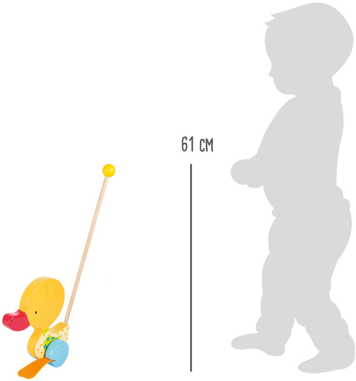 small foot Glidande djur waddle anka ”Tine” | trä