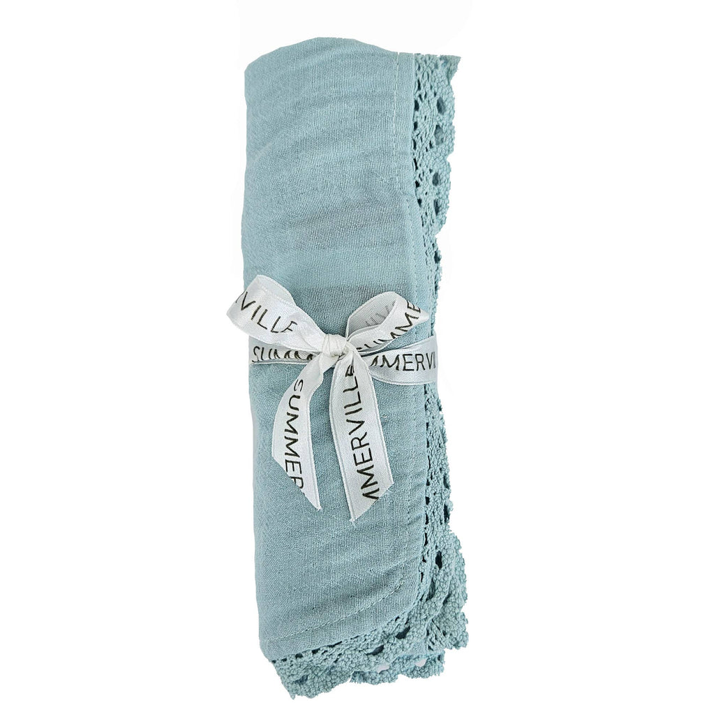 Summerville organic Babyfilt Muslin Spets
