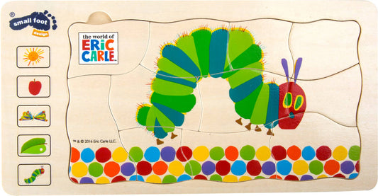small foot Det mycket hungriga Caterpillar Layer Puzzle | Pussel | Trä