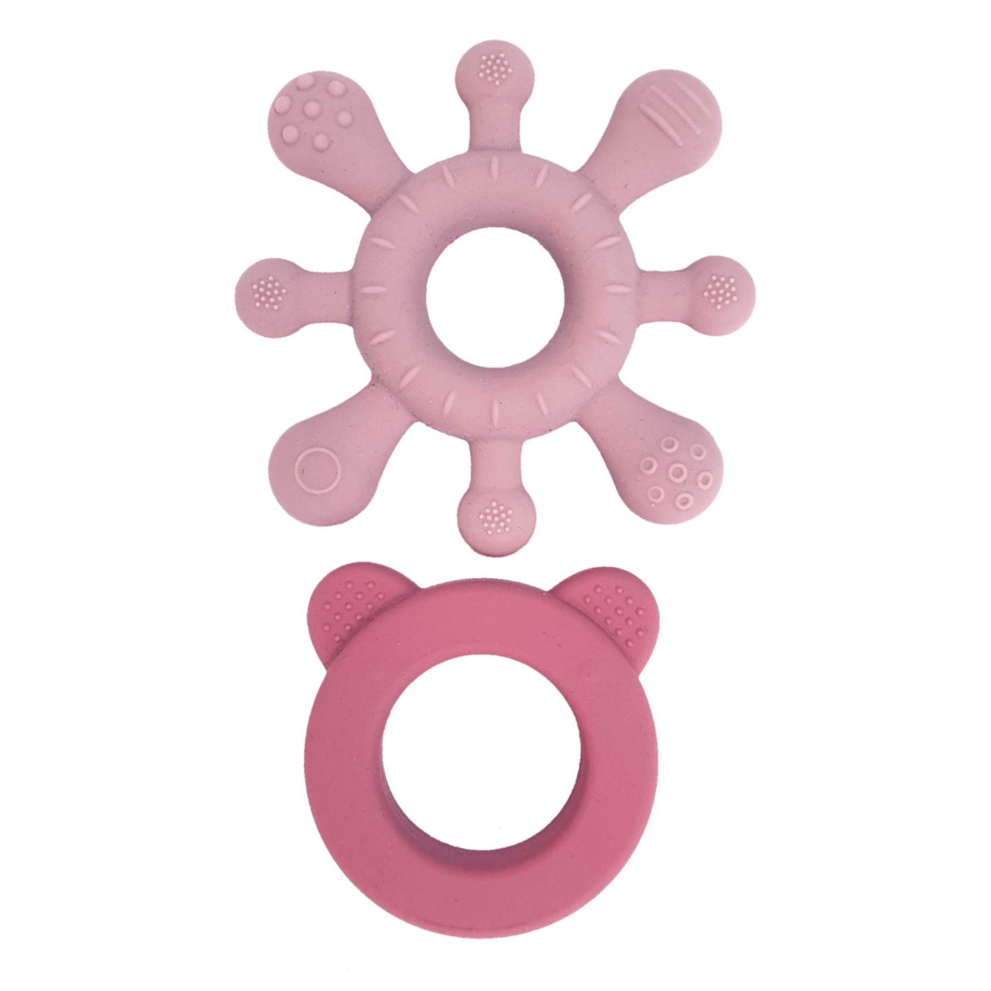 Summerville organic Silikon Baby Rattle + Teether Rose-Lila
