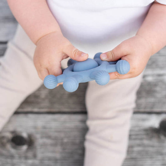 Summerville organic Babysilikonbitring Cirkus Dammig blå