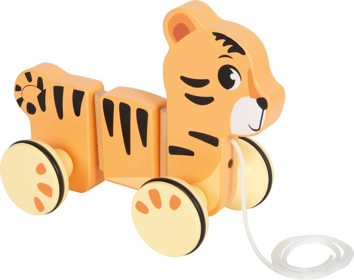 small foot Dragdjur Tiger "Safari" | Dragleksak | Träleksak