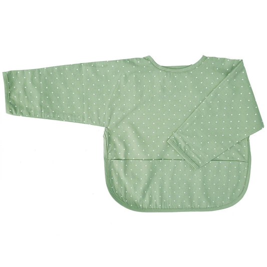 Summerville organic Ekologisk haklapp med ärmar Cameo Green Dotty