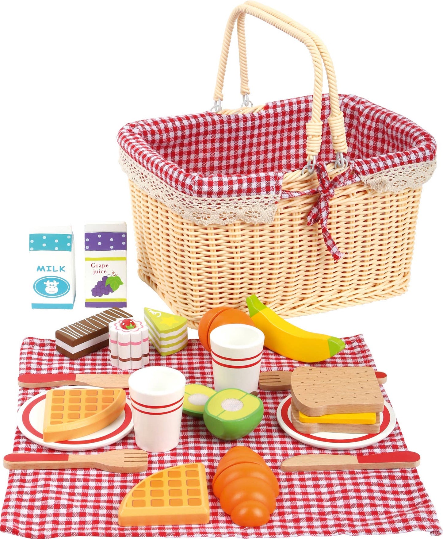 small foot Frukost picknick korg | rulle leksak | trä