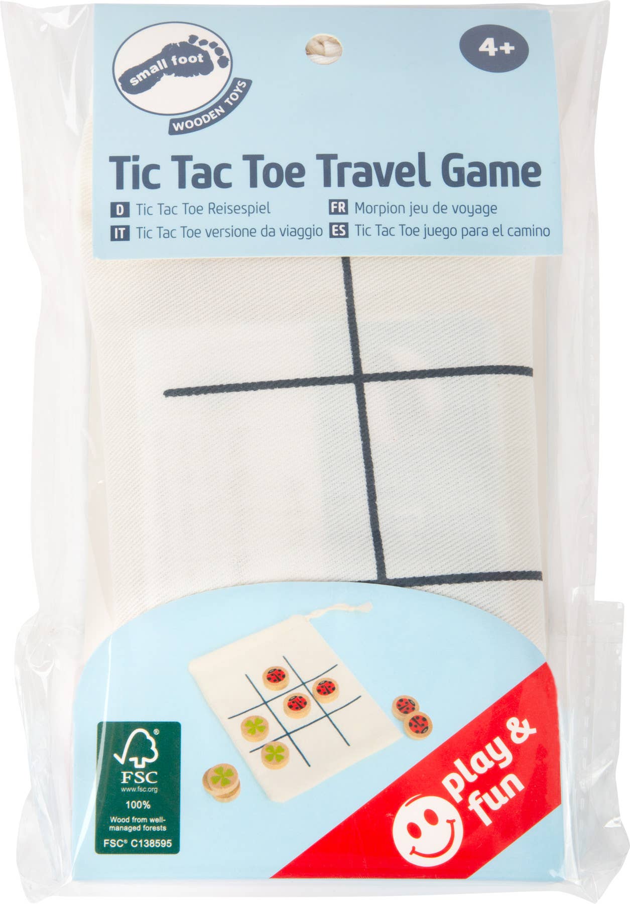 small foot small foot Tic Tac Toe Travel Game | Brädspel | 100% Fsc