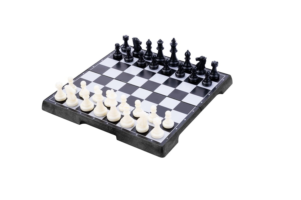Magnetiskt vikbart schackbord