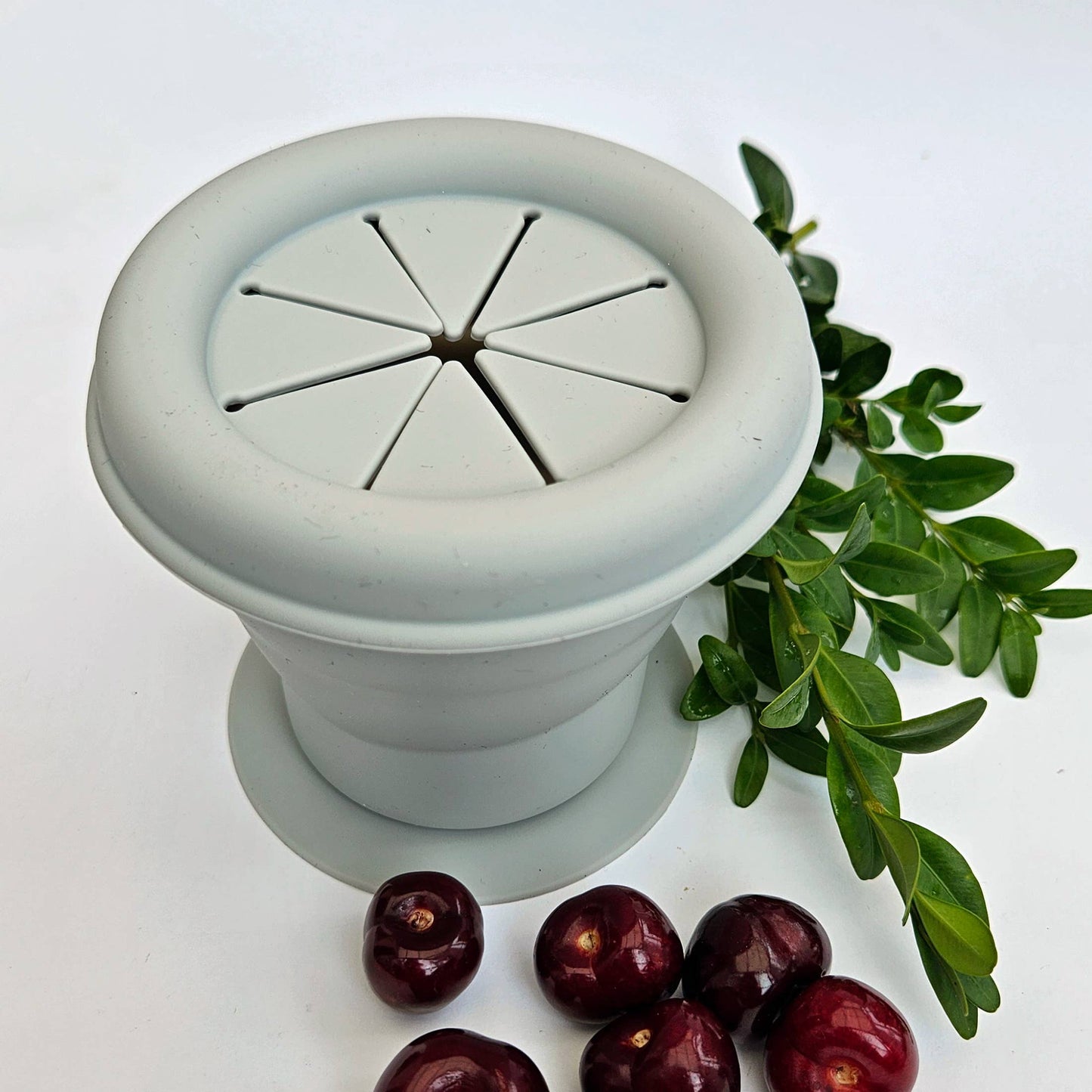 Snackpot silikon silvergrå