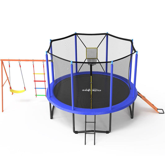 Ultimate 5 i 1 12 Ft Trampolin äventyrspark på bakgården
