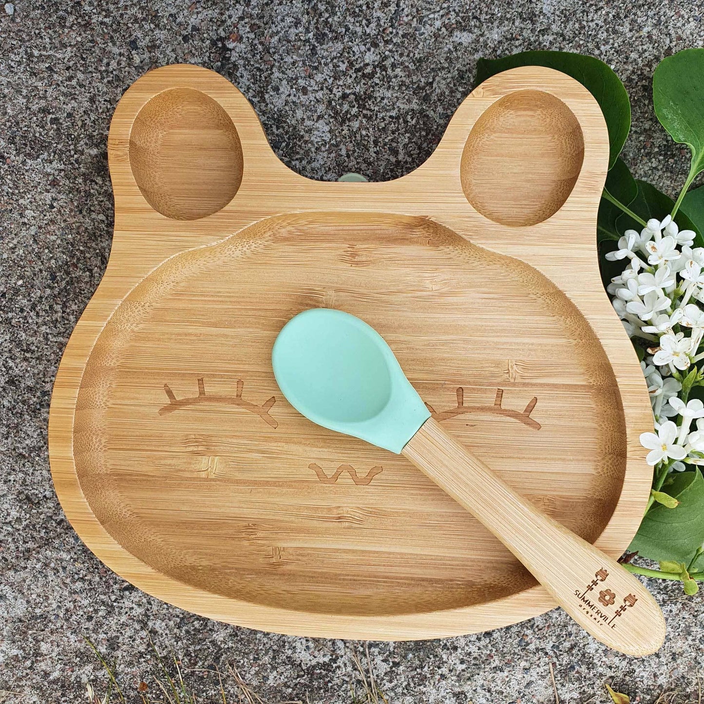 Summerville organic Barn Bambu Porslin Kanin Cameo Grön