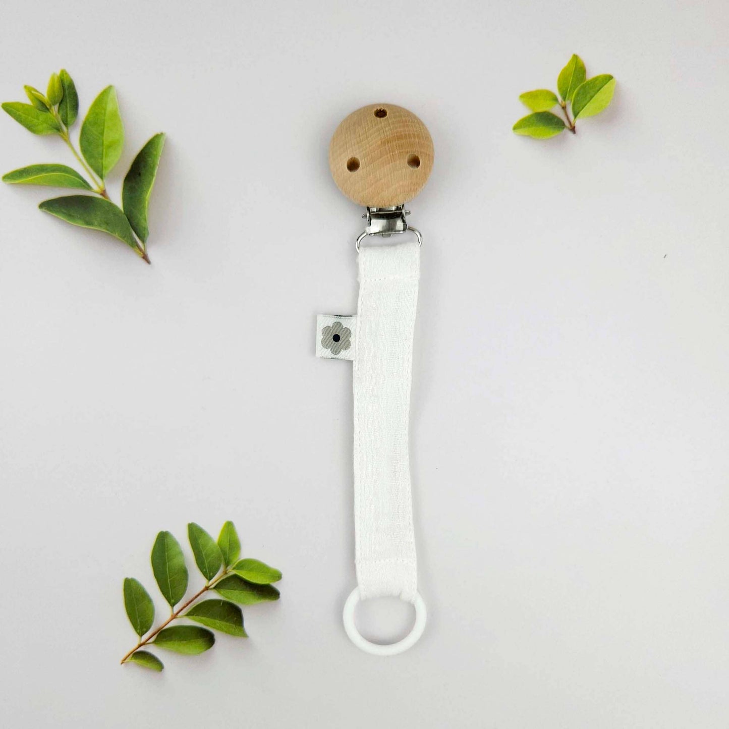 Summerville organic Organisk Nappklämma Muslin Vit