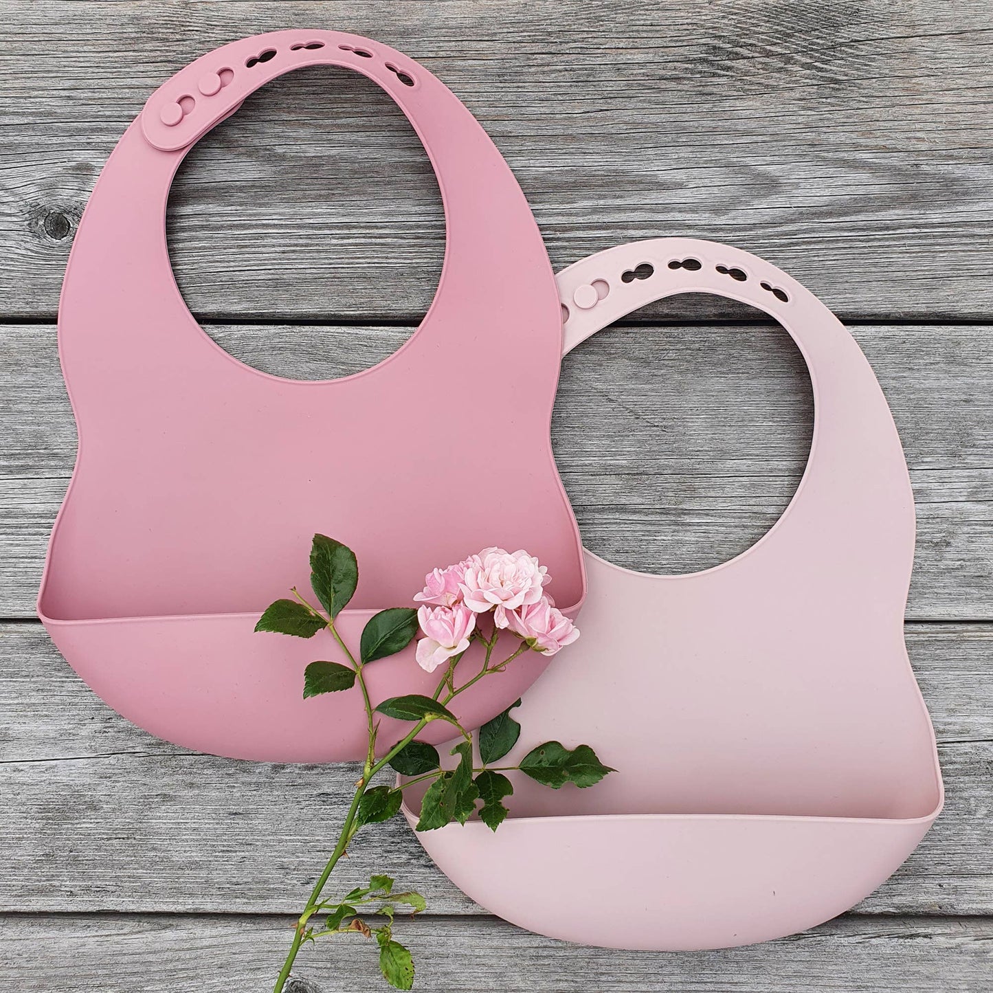 Summerville organic Haklapp Silikon 2-pack Rose-Mauve