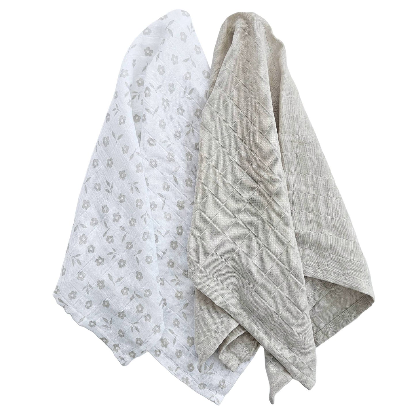 Summerville organic Baby muslinfiltar 2-pack Petal Silver Grey GOTS