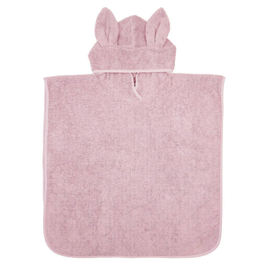 Ekologisk Badponcho Kanin Rosa