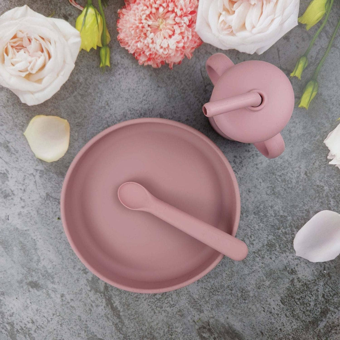 Summerville tallrik och sked silikon