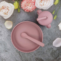 Summerville tallrik och sked silikon