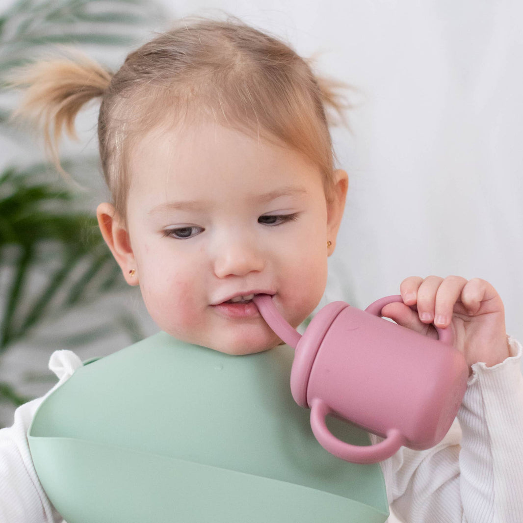 Summerville organic Silikonkopp med sugrör