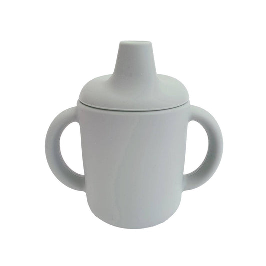 Sippy cup silikon silvergrå
