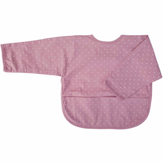 Summerville organic Ekologisk babyhaklapp med ärmar Soft Pink Dotty