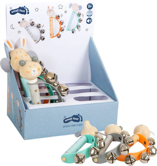 small foot Visa baby klocka krans pastell | displayer | trä