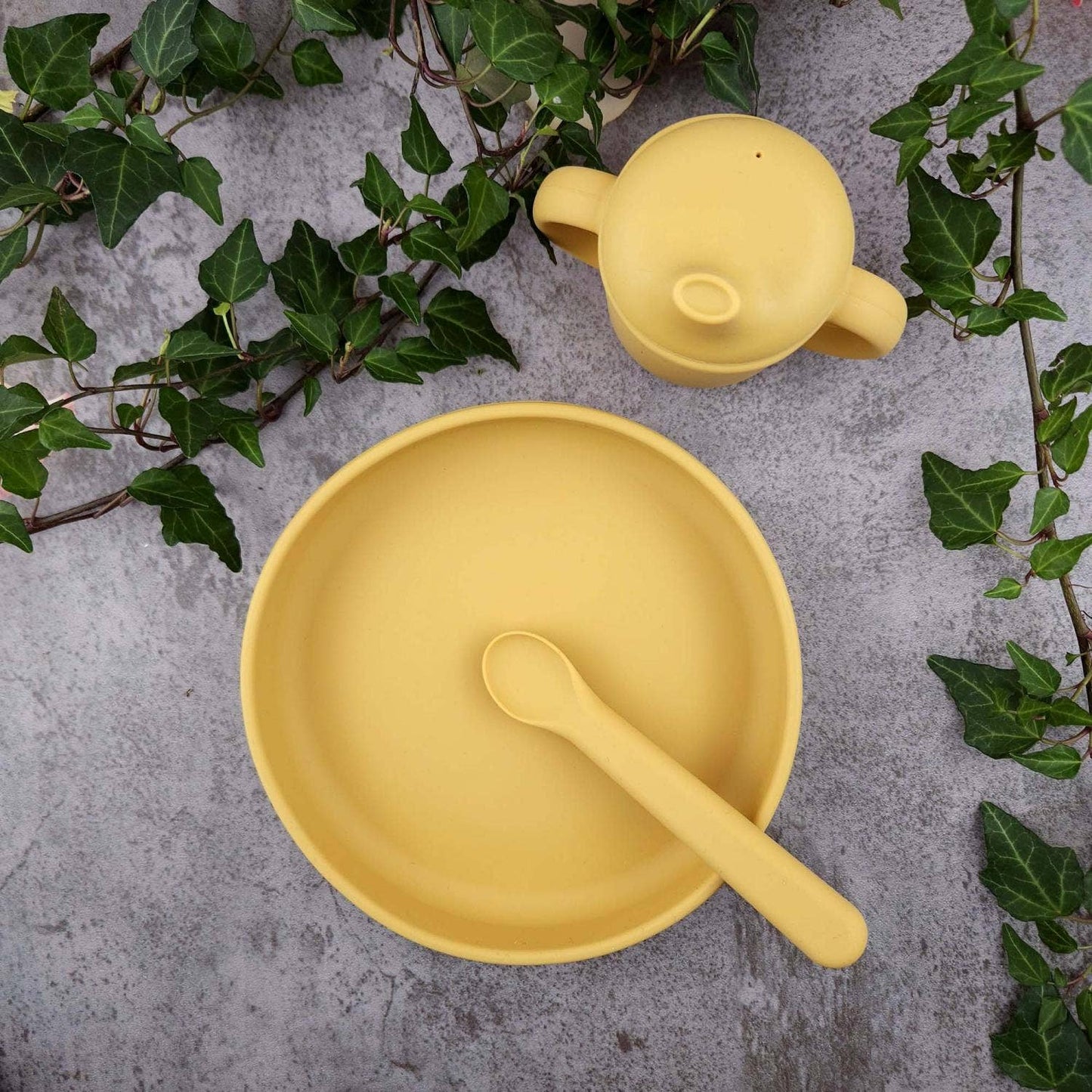 Sippy cup silikon ockra