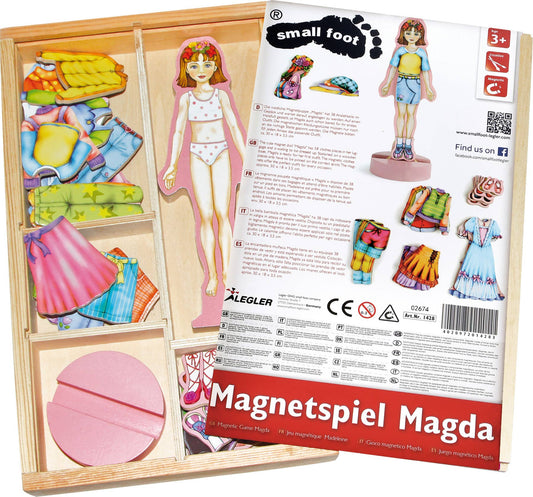 small foot Magda magnetiska spel klä upp docka | boll spår | trä