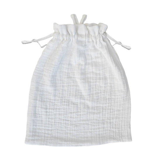 Musslinpåse Vit 30 x 35 cm Ekologisk Bomull