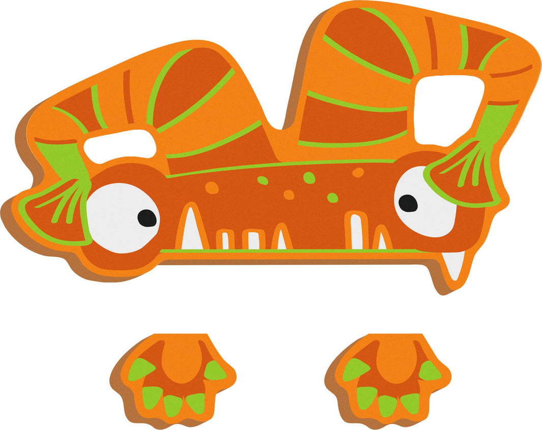 small foot ABC Monster Woody träbokstäver