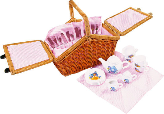 small foot Romantisk picknickkorg | rulle leksak | trä
