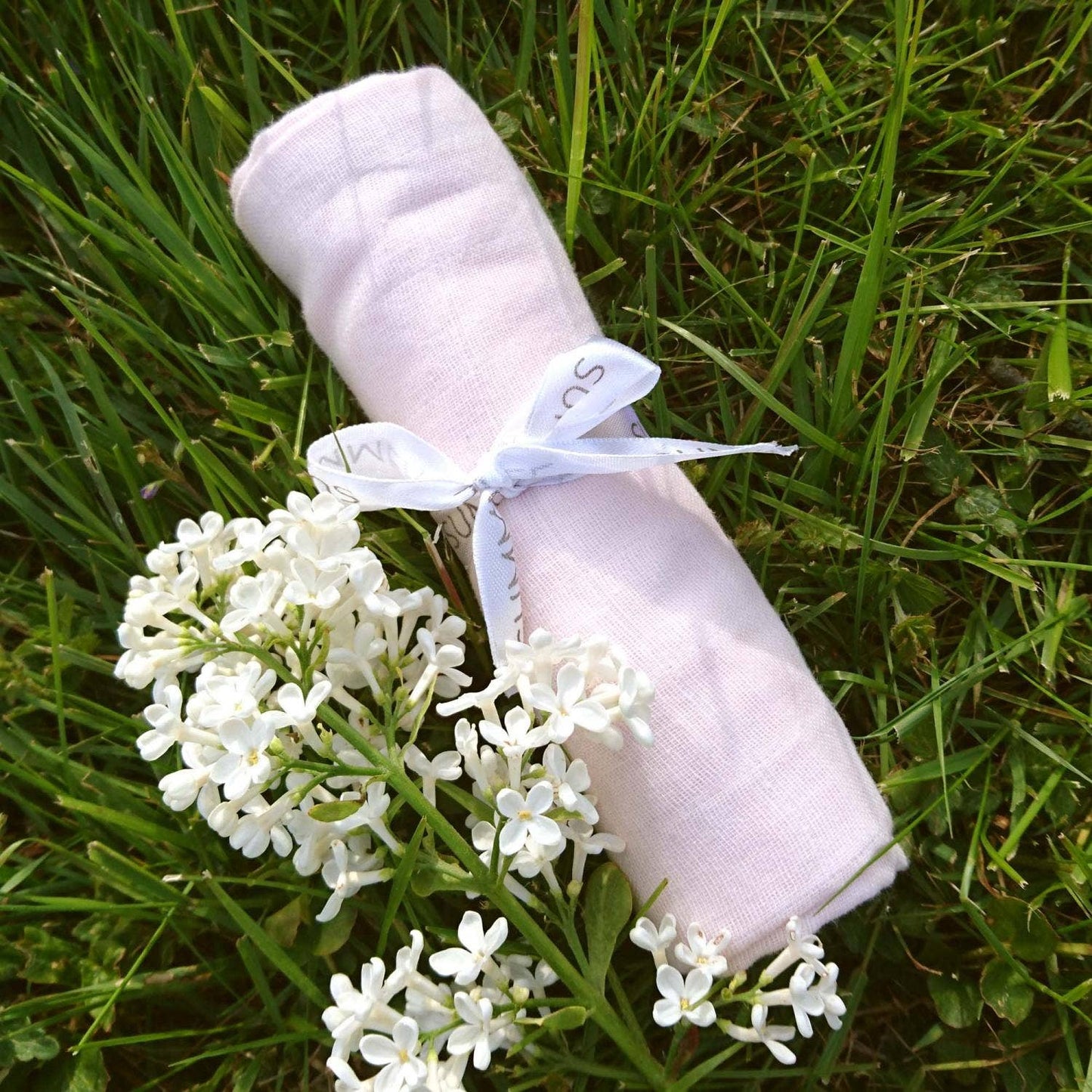 Summerville organic Ekologisk muslin swaddle filt blekrosa
