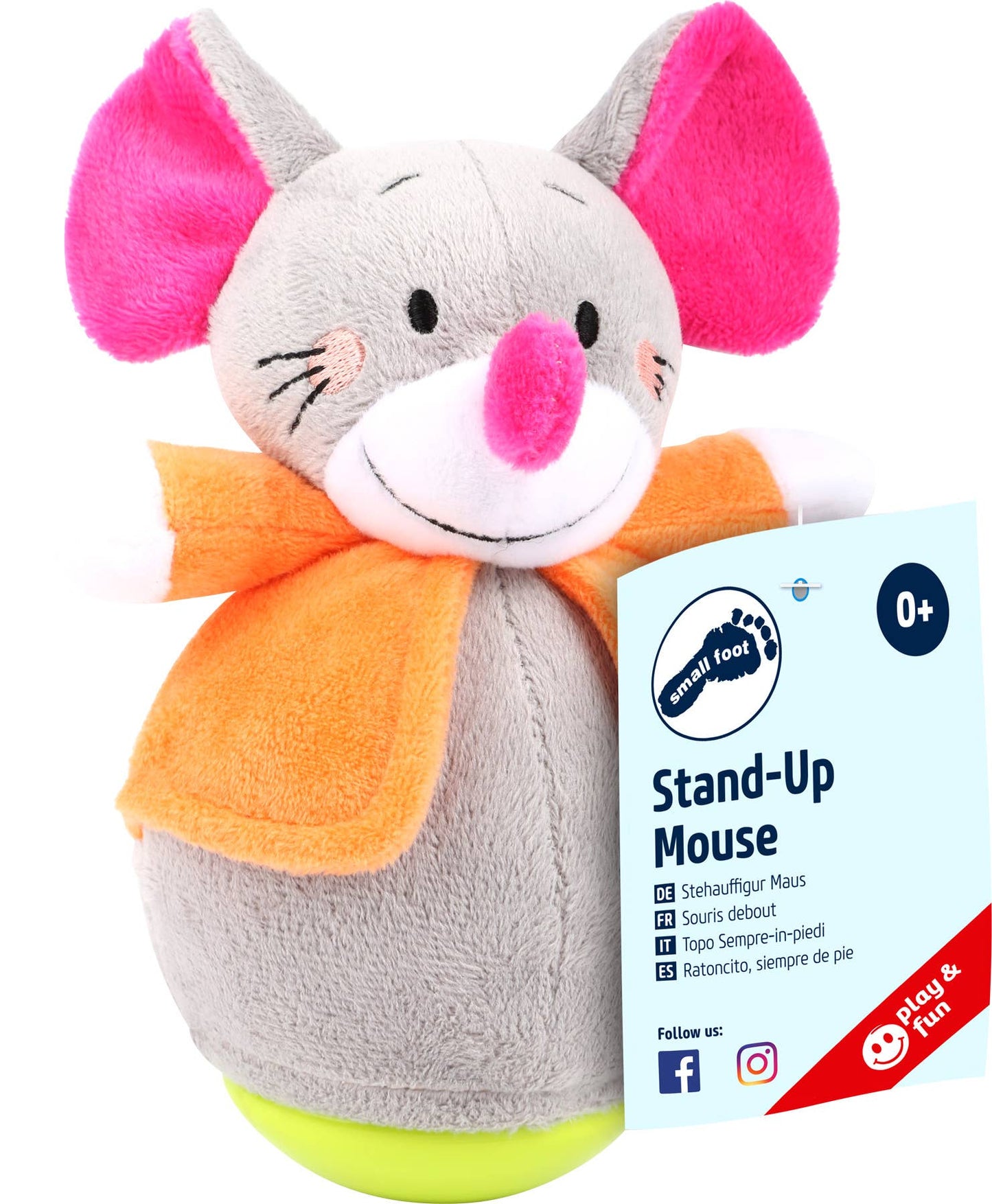 small foot Mus stand-up figur | stoppad leksak |