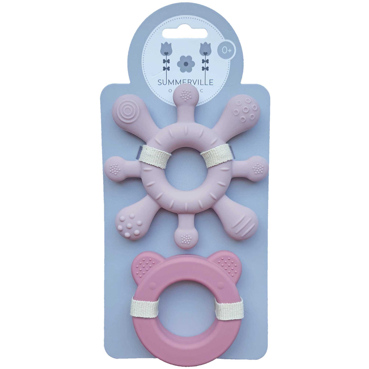 Summerville organic Silikon Baby Rattle + Teether