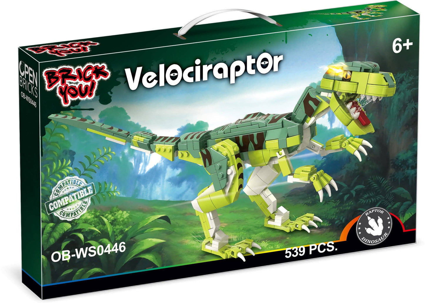 ÖPPNA BRICKS - Velociraptor