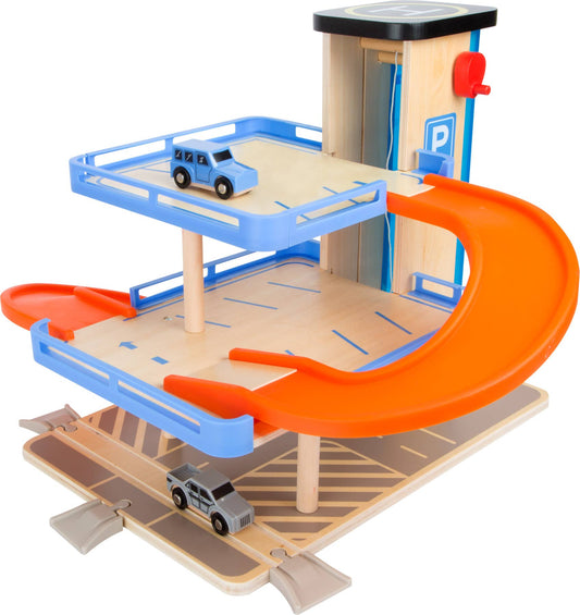 small foot ”Business Class” parkeringsgarage | trä