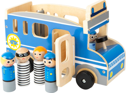 small foot Play Car Police Bus XL | Parkeringsgarage och fordon | Trä