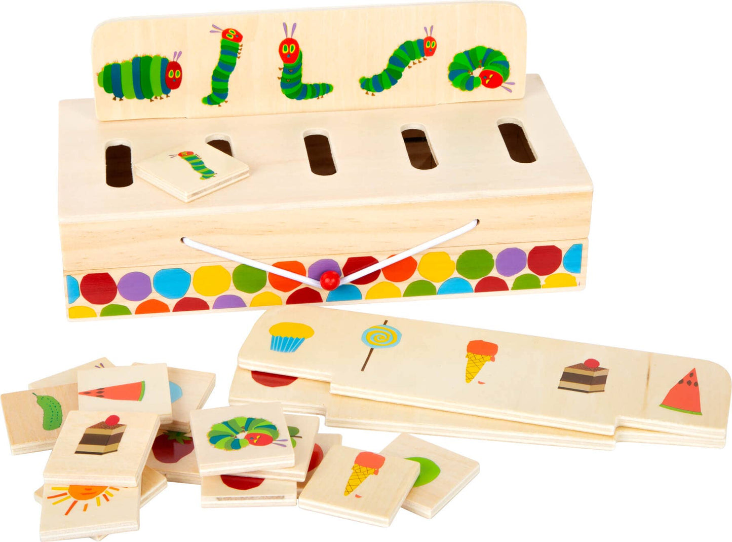 small foot Mycket hungrig Caterpillar Picture Sorting Box | Pedagogisk leksak | Trä