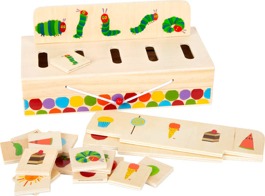 small foot Mycket hungrig Caterpillar Picture Sorting Box | Pedagogisk leksak | Trä