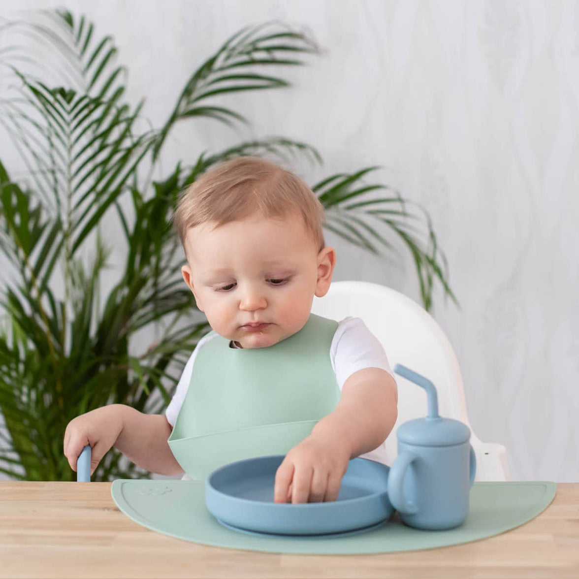 Summerville organic Tallrik och sked silikon