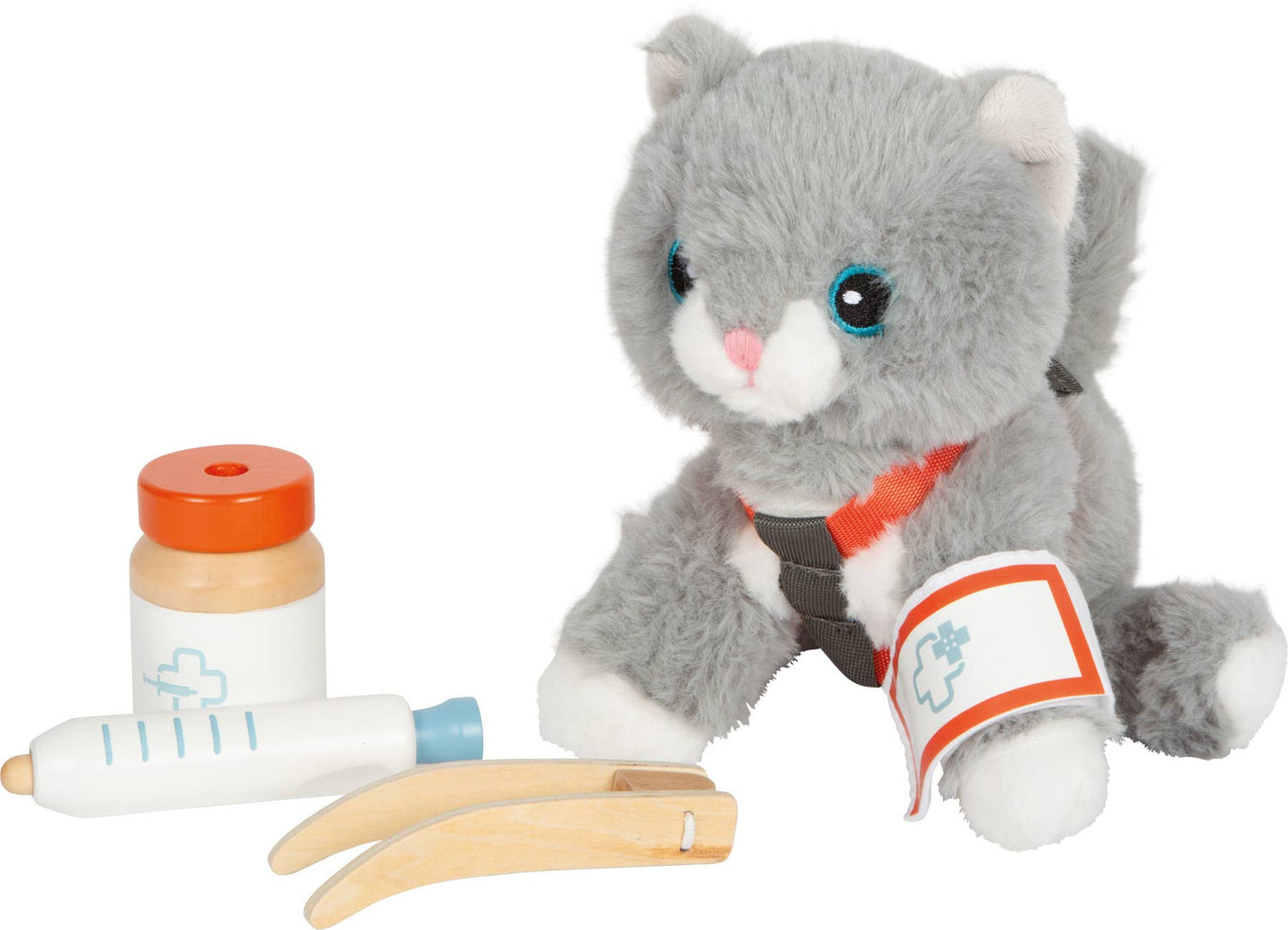 small foot small foot Katt med väska och grooming-kit | rollspel | träleksak