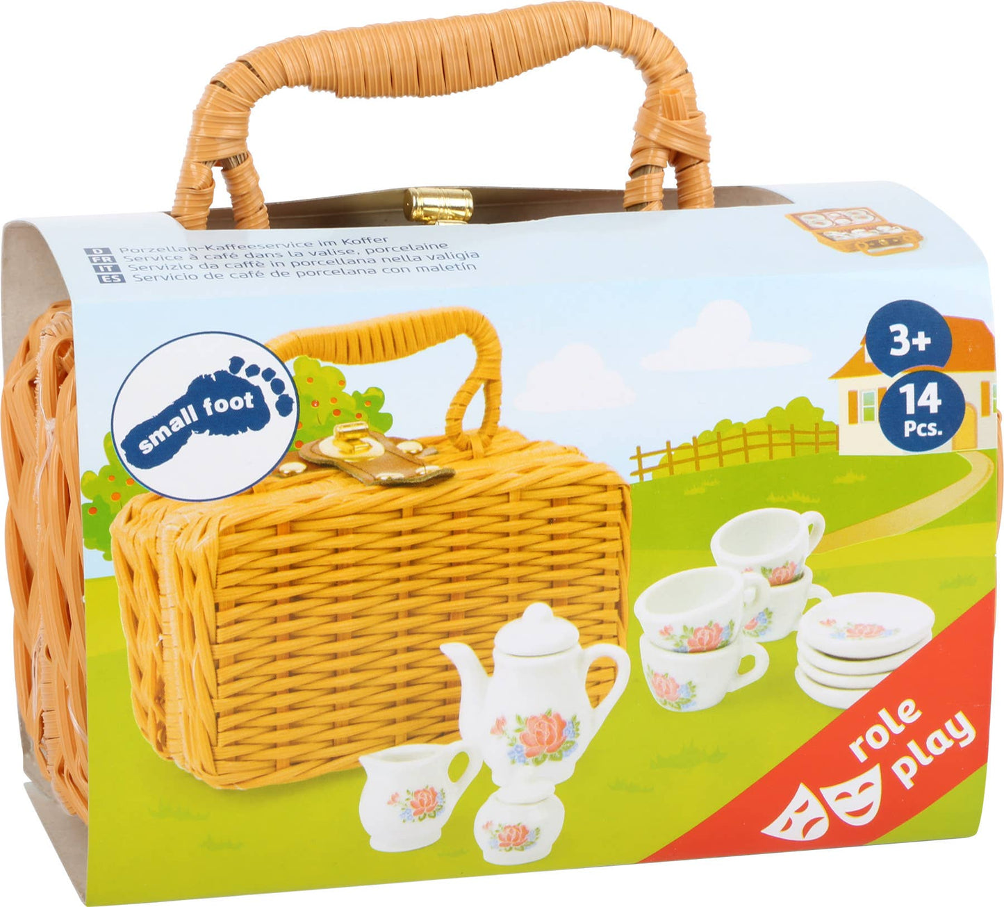 small foot Porslin kaffeservice i resväska | Rullleksak |